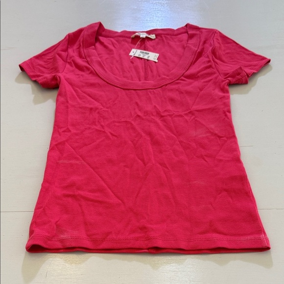Madewell (Re)generative Cotton Ribbed Scoopneck Tee Size XS - Picture 2 of 13